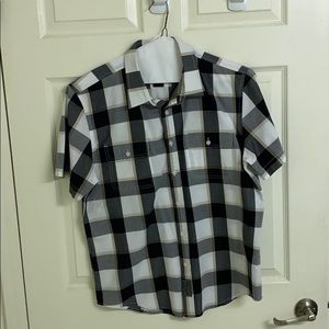 Calvin Klein Plaid short sleeved button down